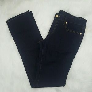 Tory Burch Dark Straight Leg Jeans